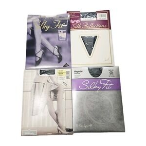 New Women's Silky Pantyhose Size AB Clear Lot Of 4